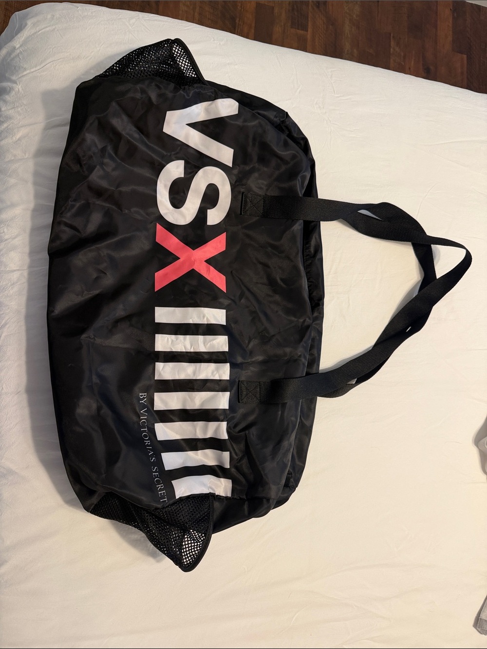 Victoria's Secret Black and Pink VSX Travel Duffel